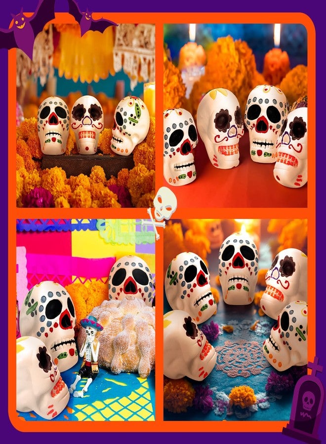 RoundFunny 12 Pcs Miniature Day of The Dead Skulls Ofrenda Decorations Dia De Los Muertos Ofrendas Altar De Muertos Miniature Mexican Fiesta for Day of The Dead Halloween Altar Ofrenda Decor - Image 3